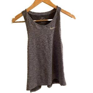 NIKE Running, Dri-fit Racer Tank Heather Gray, Small